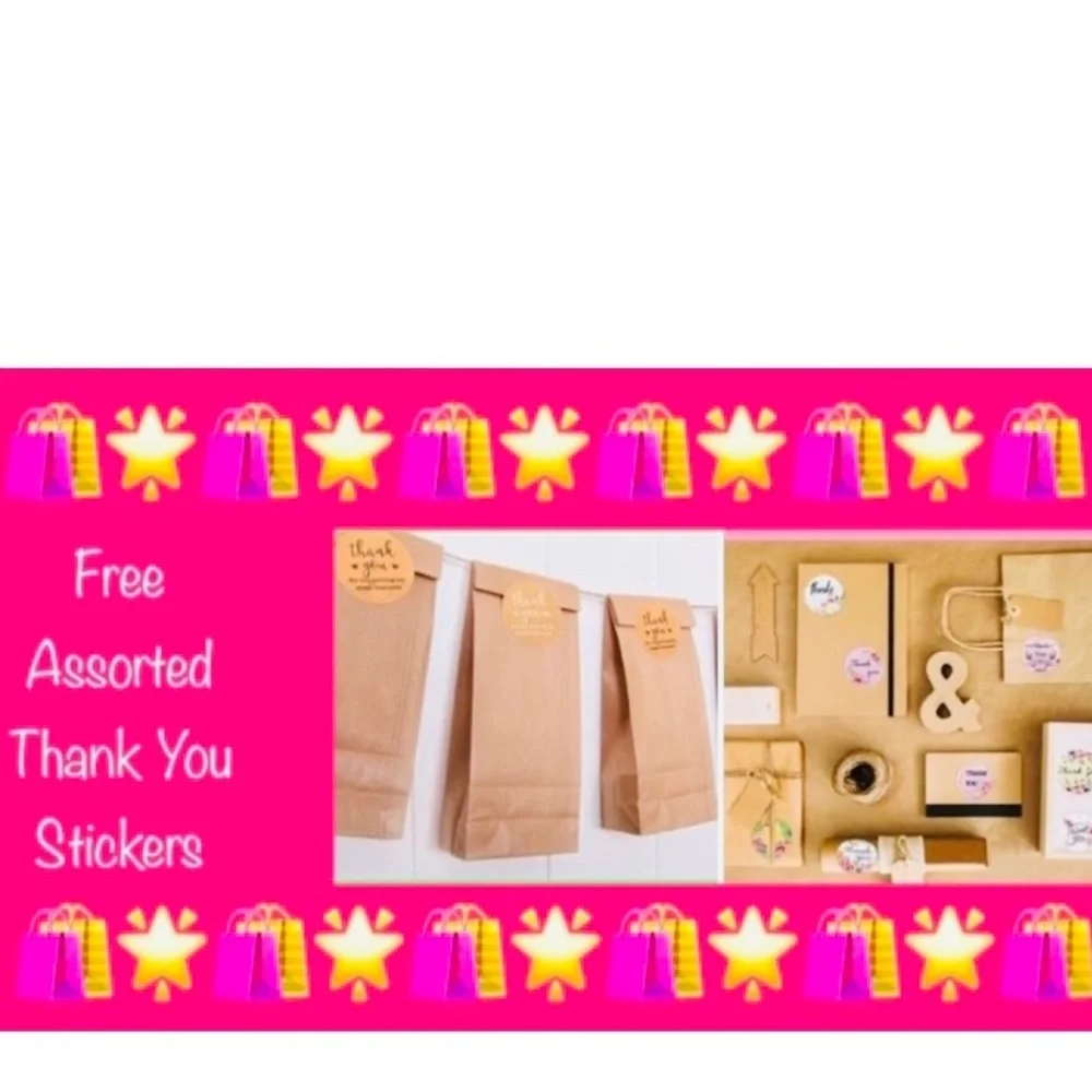 25ct 6x9’ Polymailer Bags~BONUS! 25ct  Thank You Stickers Included 🍃🆕🍃